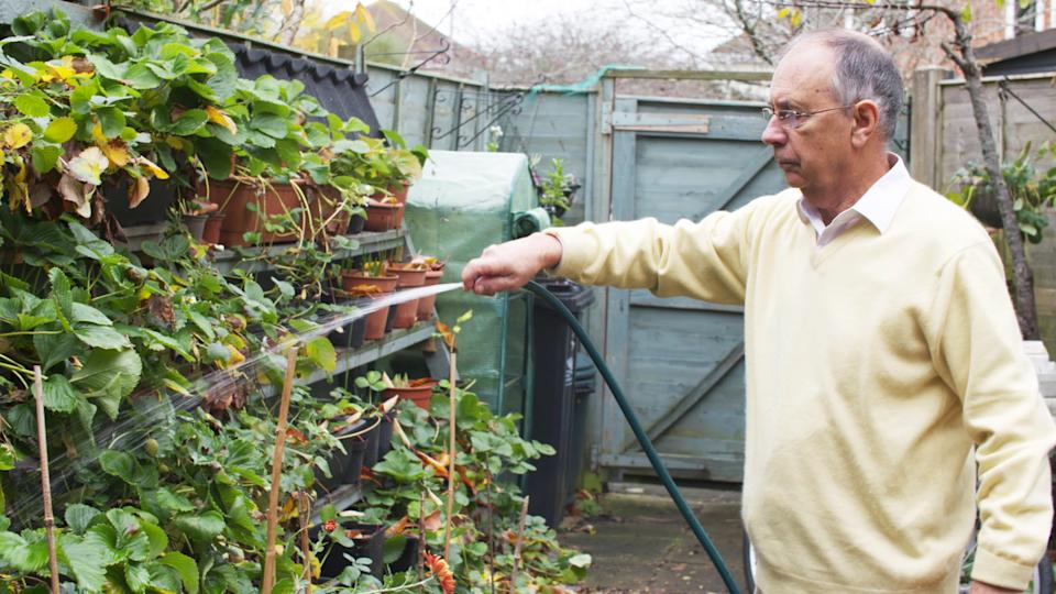 Extreme Supersaver 73-year-old Eric Hawkins takes saving water and money very seriously by taking advantage of a free commodity - rain. He collects every drop he can and has managed to cut his water bills by thousands over the years. (ITV)