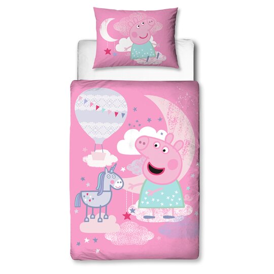 This Peppa Pig Stardust junior duvet is now £12, reduced from £16 at Tesco