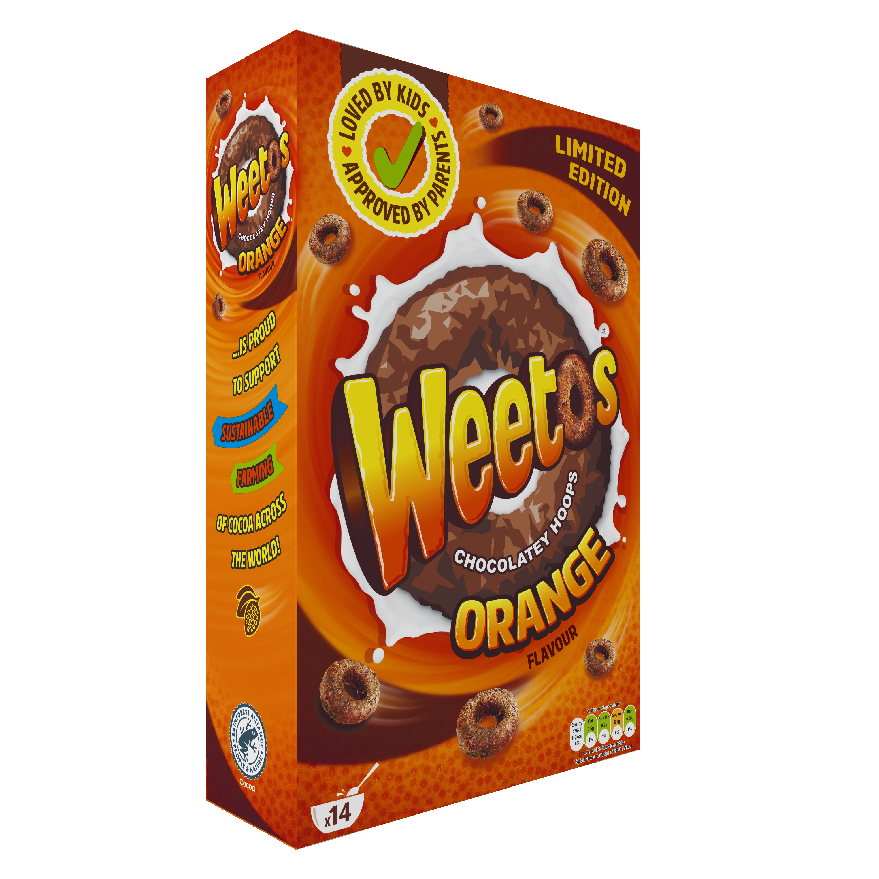 Weetos Orange Chocolatey Hoops are £2 at Asda