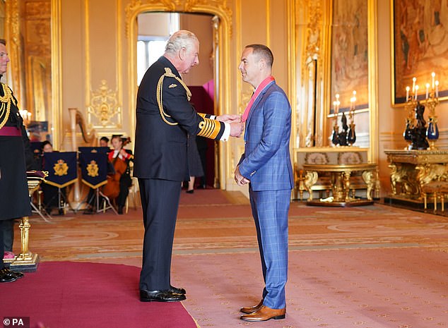 The founder of the Money Saving Expert website, 50, received the gong on Tuesday from the Prince of Wales alongside Olympic gold medallist Tom Daley and Chief Medical Officer for England Sir Chris Whitty
