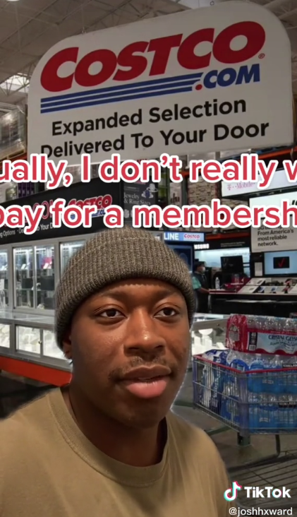 TikTok user joshhxward explained how people can shop at Costco without a membership