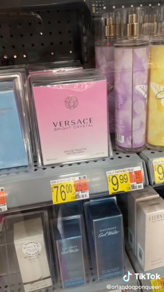 She got this Versace fragrance at about 80 percent off the retail price